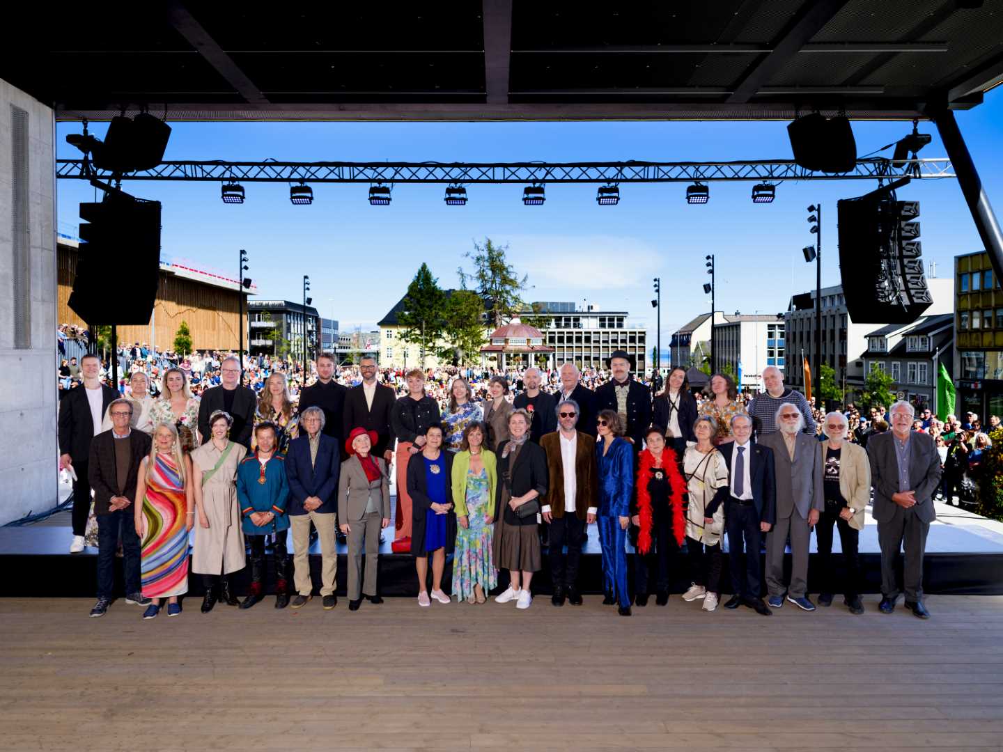 Artister fra ulike festspill. Foto: Øivind Arvola