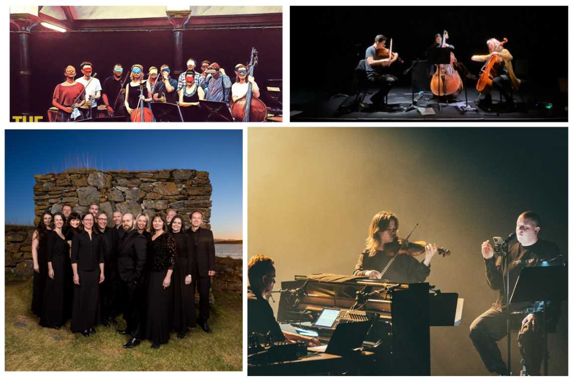 Riot Ensemble, Vokal nord og Valgeir Sigurðsson med Elisabeth Klinck (fiolin) og Benjamin Abel Meirhaeghe.