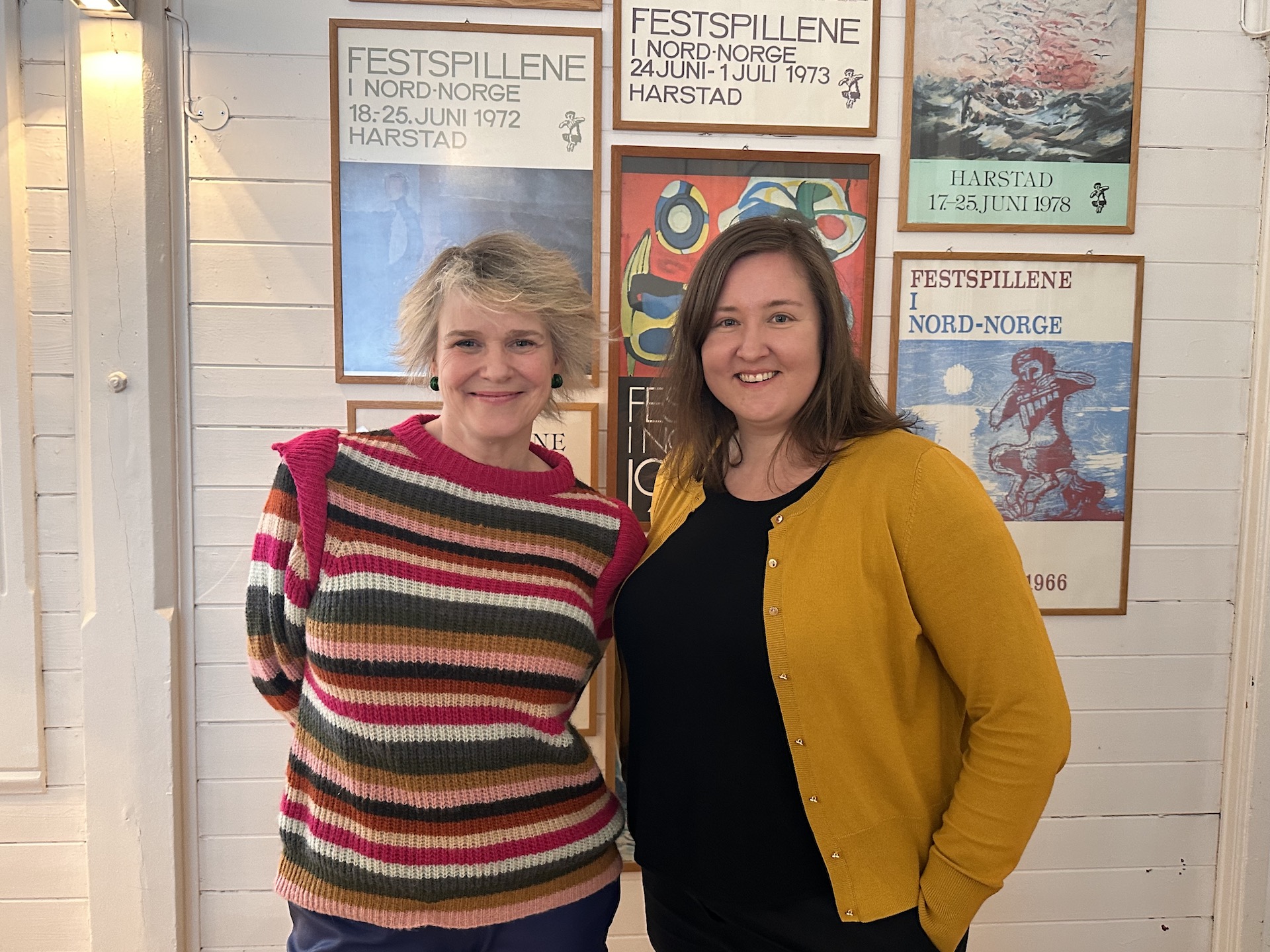 Festspilldirektør Ragnheidur Skuladottir (t.v.) og mentor Eirin Hammari. 